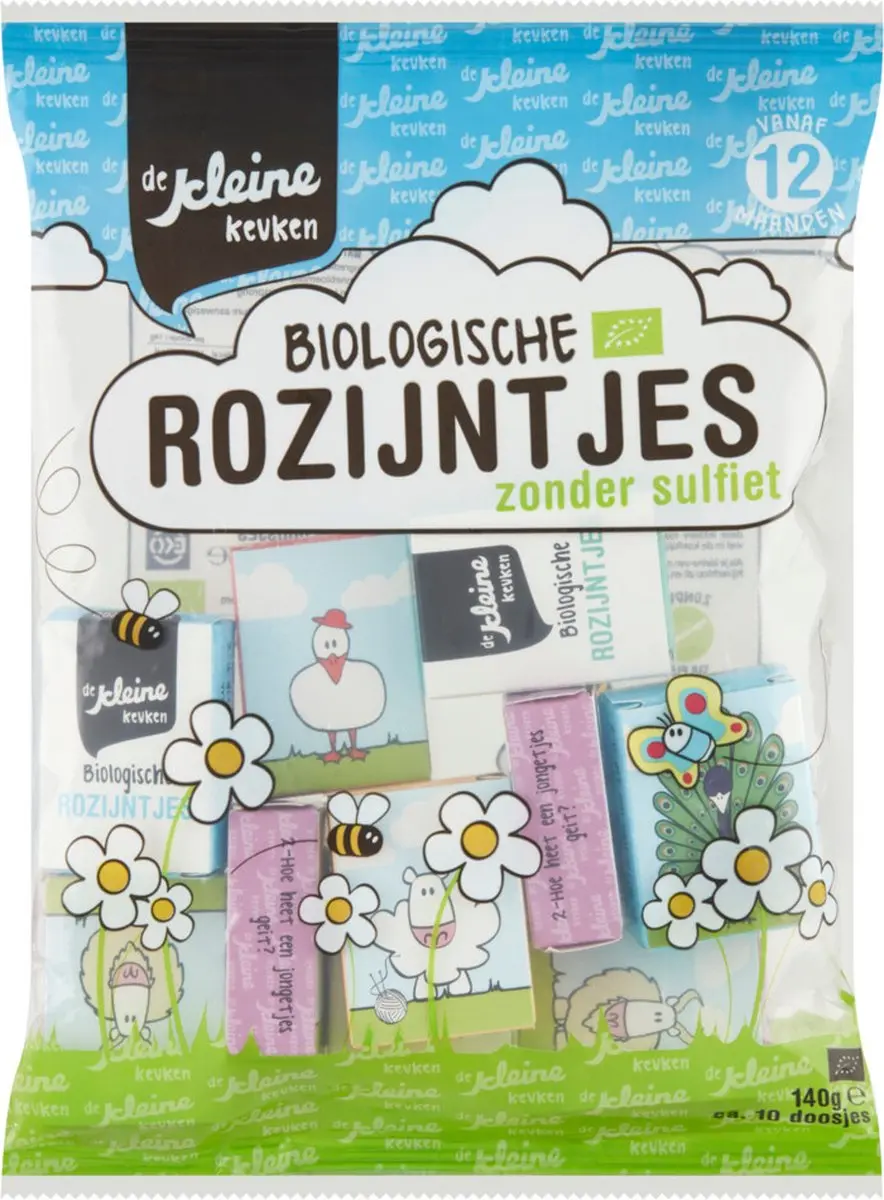 De Kleine Keuken Bio Rozijntjes - 3x140g