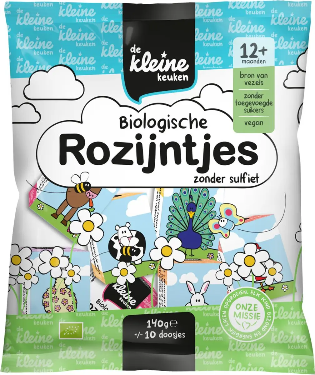 De Kleine Keuken Bio Rozijntjes - 3x140g