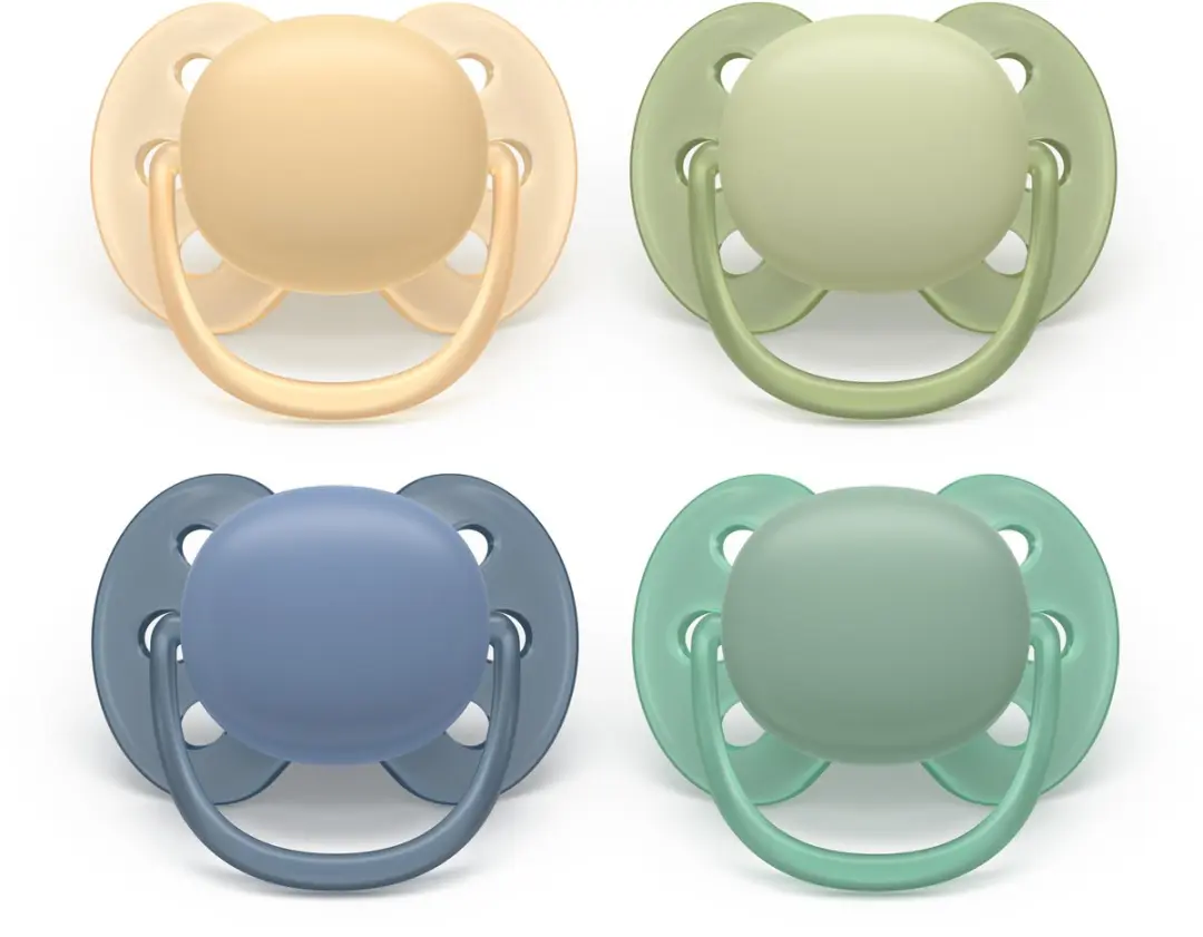 Philips Avent Ultra Soft SCF091/53 Fopspeen - 4 Stuks - Blauw/Groen