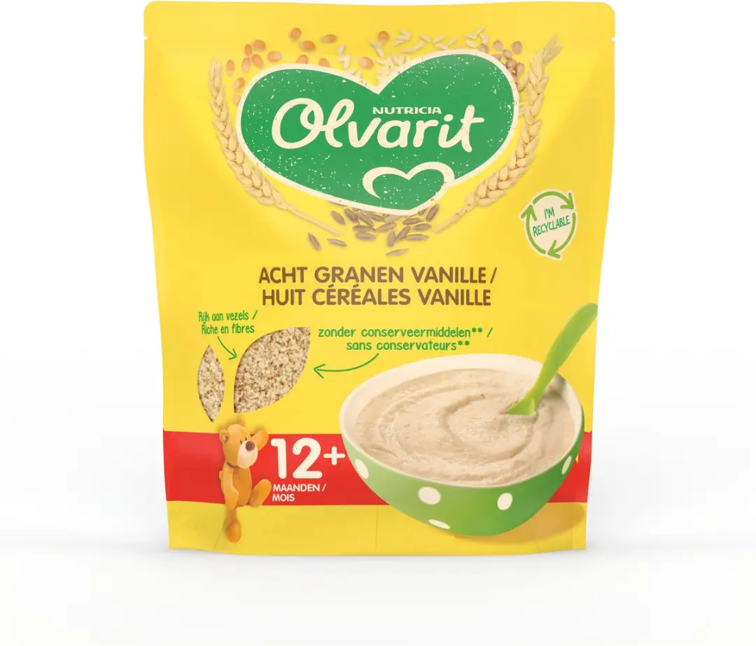 Olvarit Granenpap Acht Granen Vanille 200ml