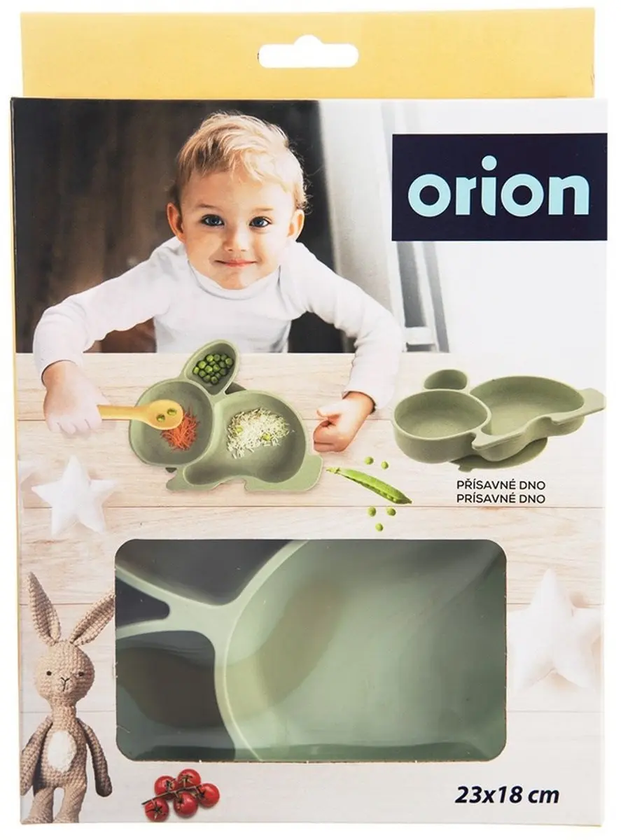 Orion Silicoon Kinderbord Groen - Zuignap