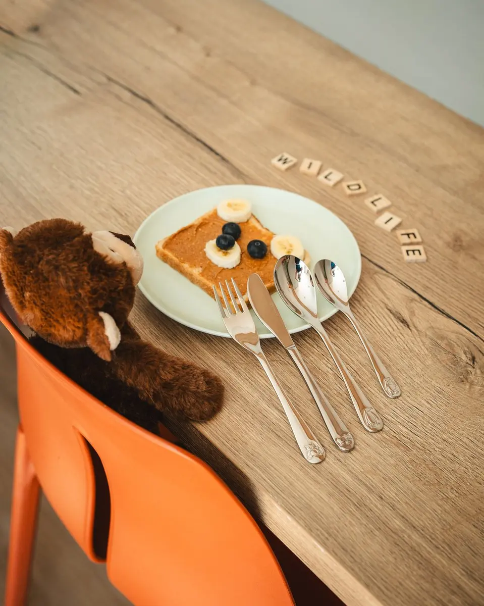 Zilverstad Kinderbestek Wildlife RVS 18/10 - 4-delig