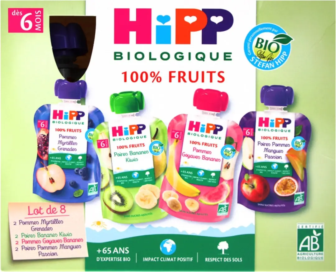 HiPP Biologische Fruitpap 8 Kalebassen