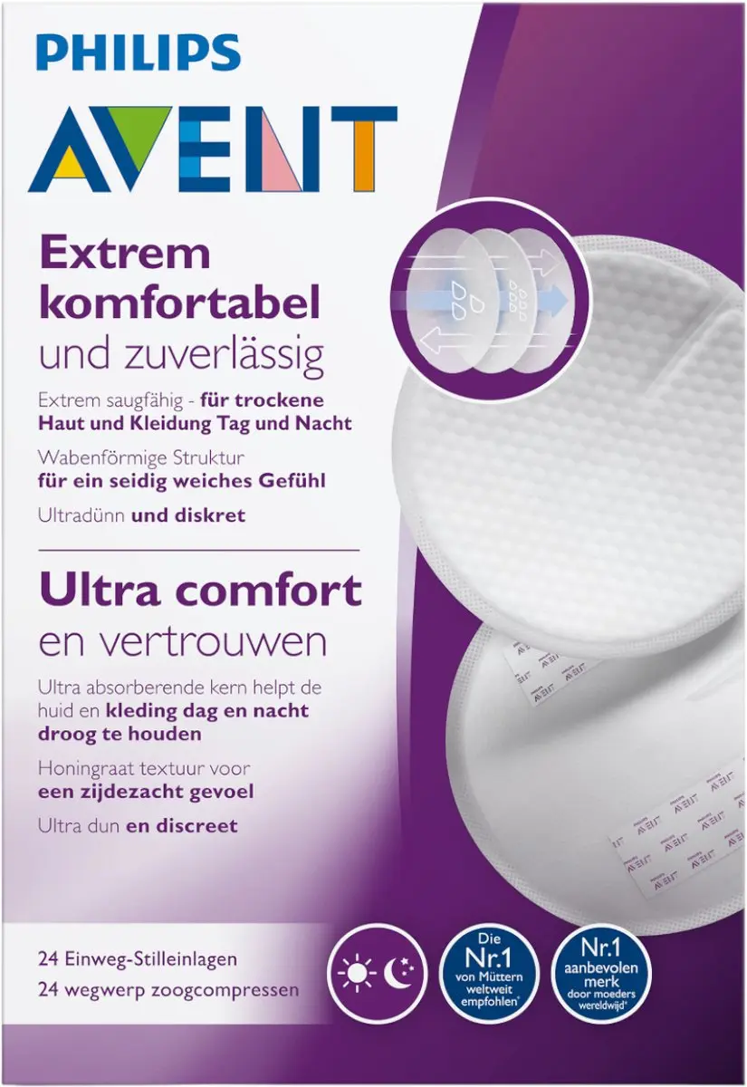 Philips Avent Zoogcompressen 24 Stuks - Wit