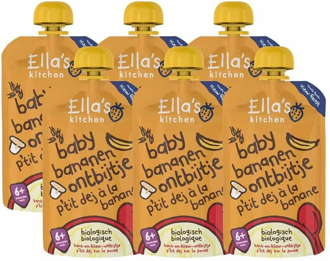 Ella’s Kitchen Baby Ontbijtje 6+ Banaan - 6x100g