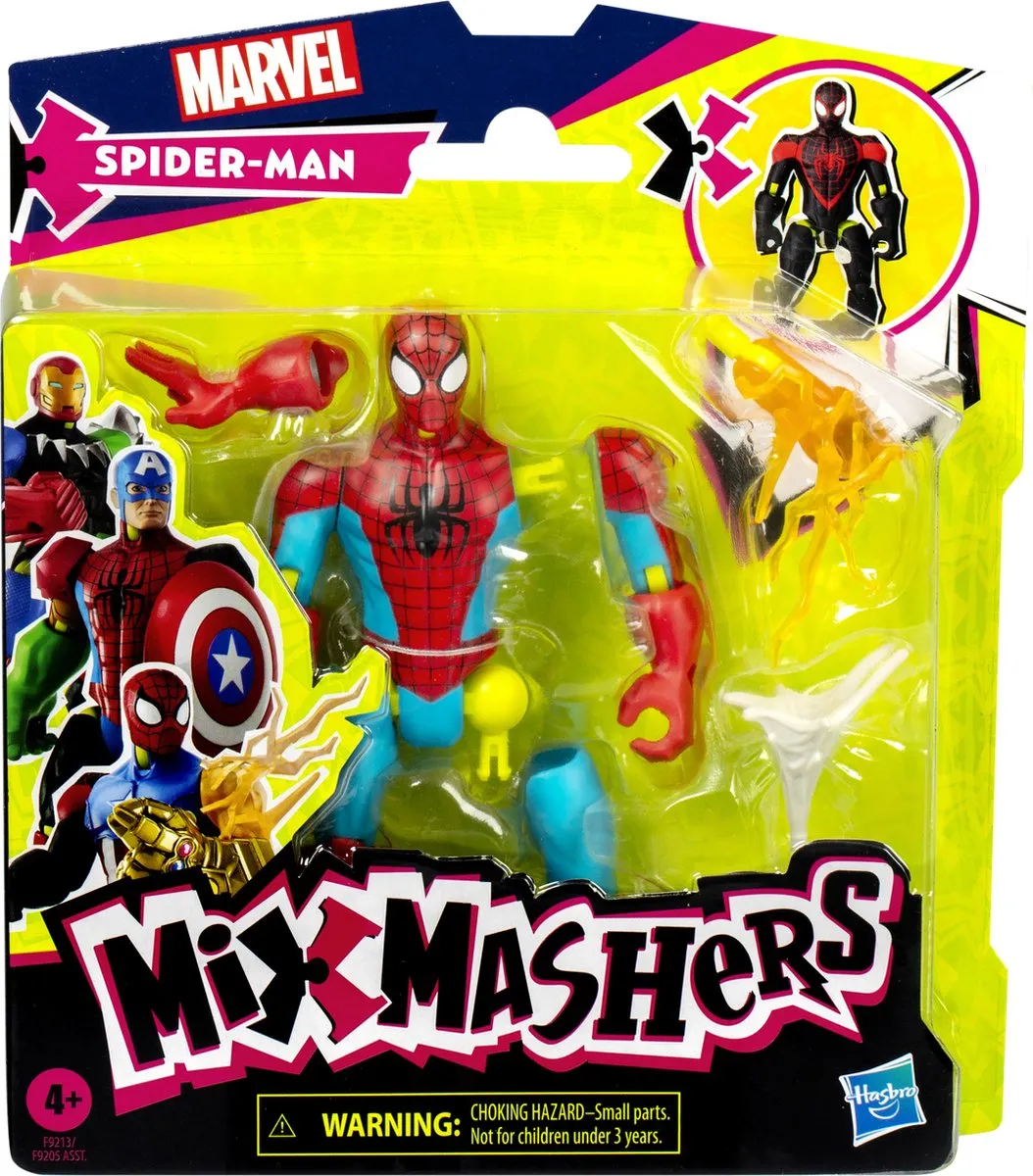 Hasbro MixMashers Marvel Spider-Man Mix & Match Actiefiguur - Multicolor