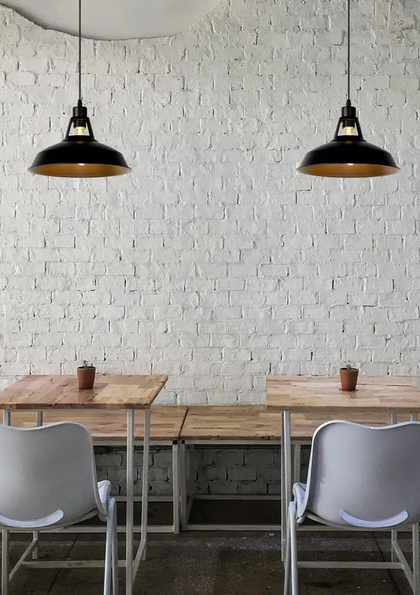 Lucide Brassy-Bis Hanglamp Ø31cm - 1xE27 - Zwart