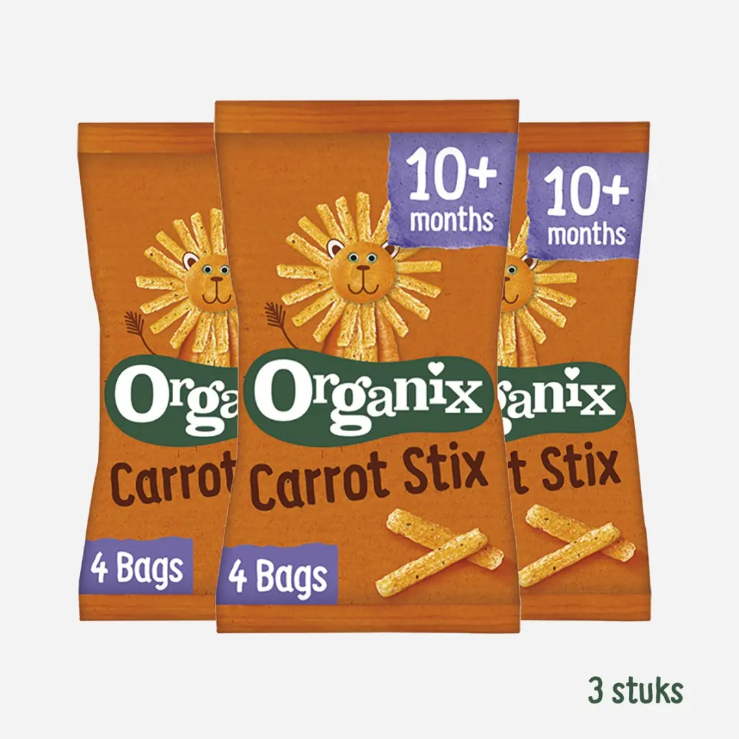 Organix Wortel Knabbels 10+ maanden - 3 Zakjes (4x15g)