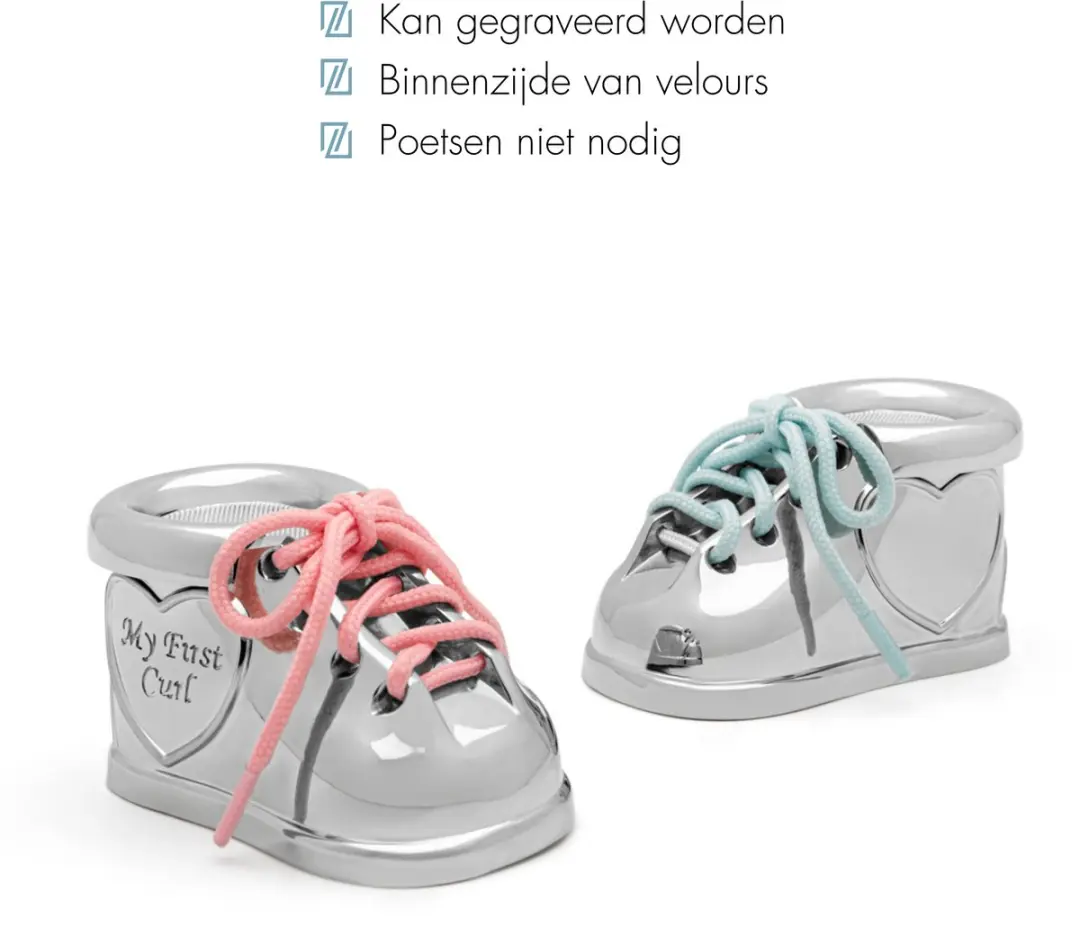 Zilverstad Tandendoosje & Haarlokdoosje Schoen - Set van 2