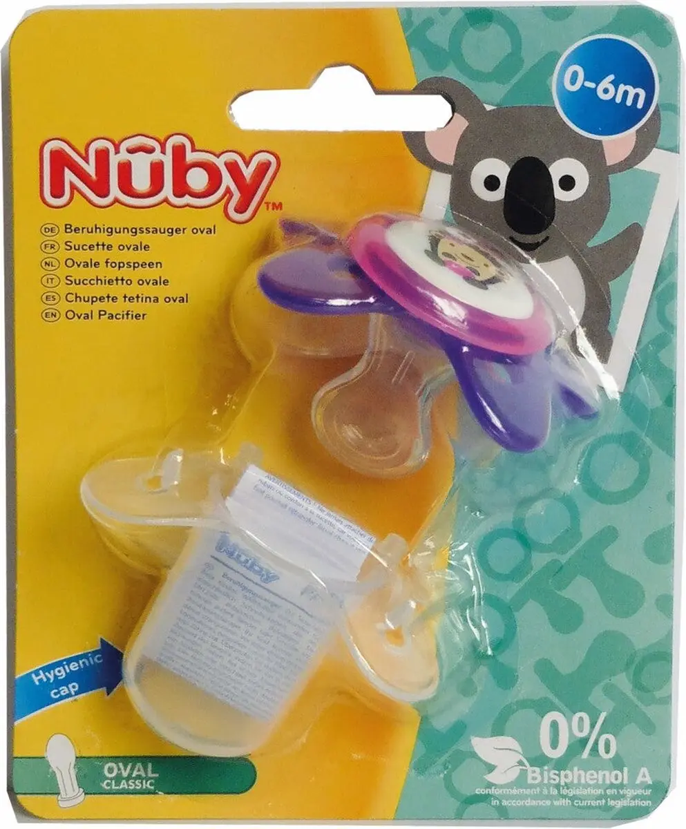 Nûby Fopspeen 0-6 Maanden - Multicolor