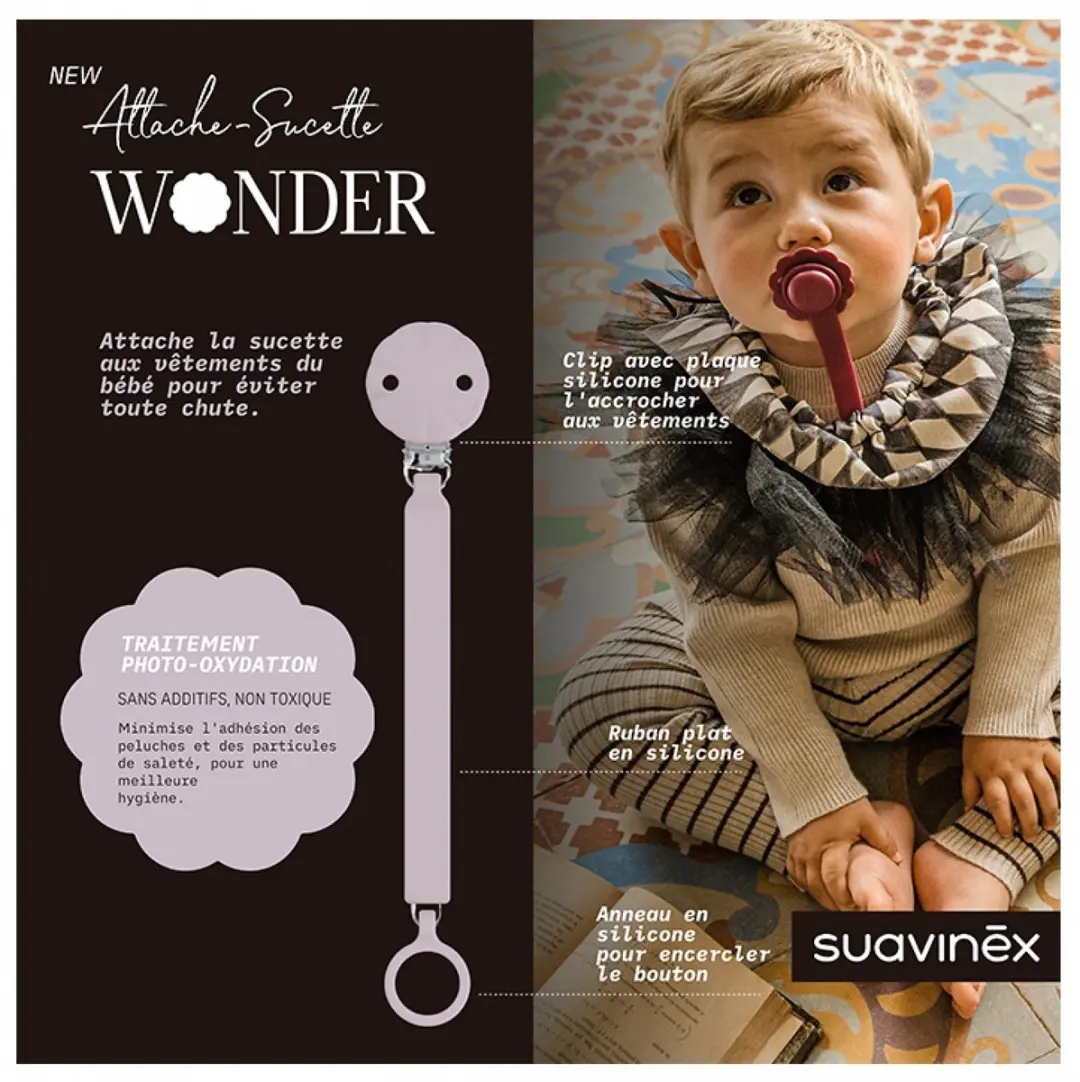 Suavinex Wonder Fopspeenkoord - Mist Lavender