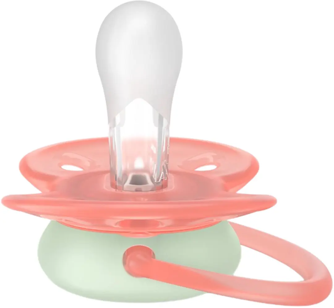 Philips Avent Ultra Soft Glow-in-the-Dark Fopspeen SCF094/02 - 2 Stuks - Pink/Yellow