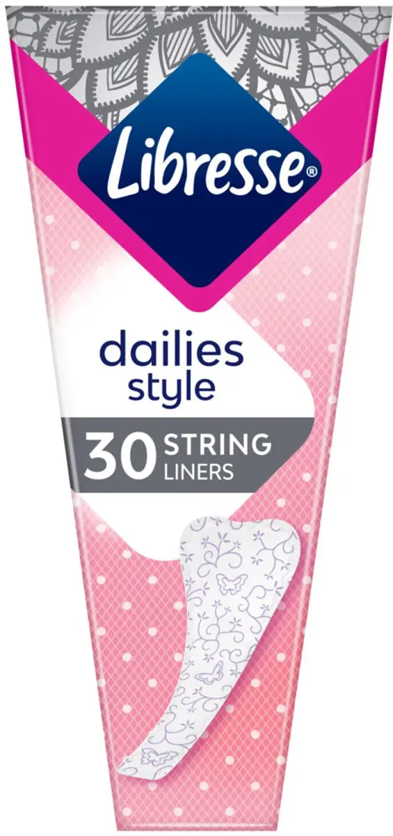 Libresse Fresh String Inlegkruisjes - 30 Stuks - Wit/Roze