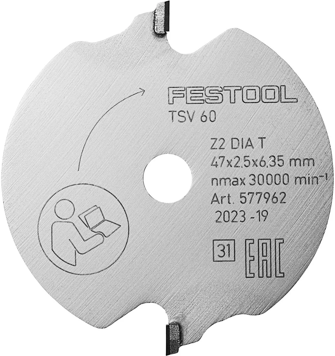 Festool DIA 47x2,5x6,35 T2 Voorritszaagblad
