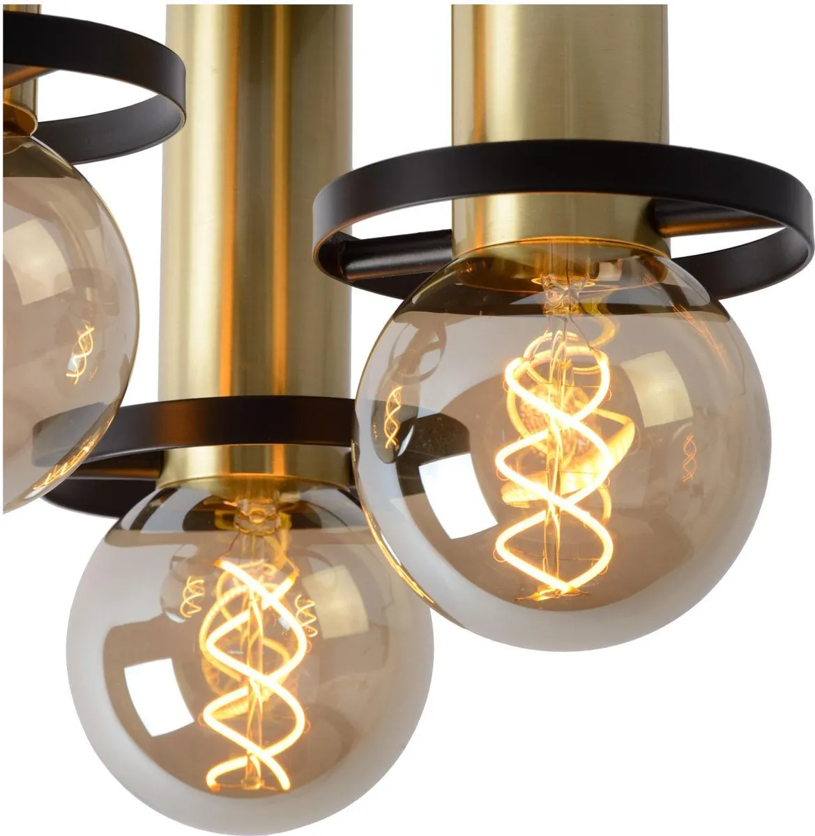 Lucide Anaka Plafondlamp Ø30cm - 3xE27 - Zwart