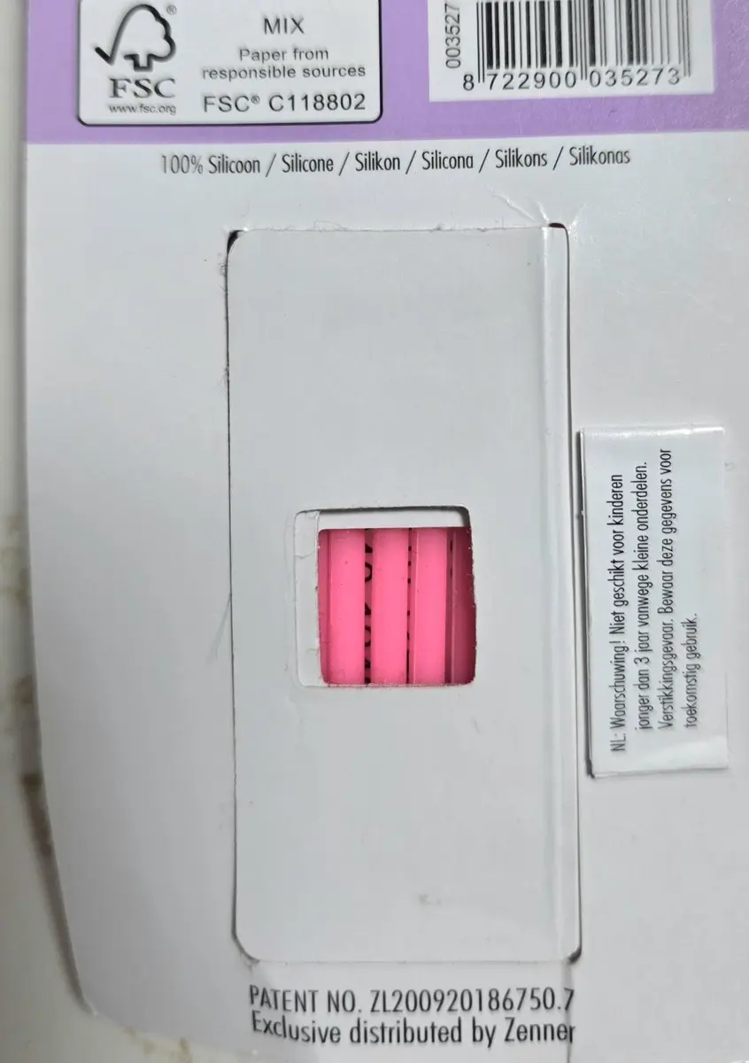 Zenner Siliconen Haarelastieken 6 Stuks - Felroze