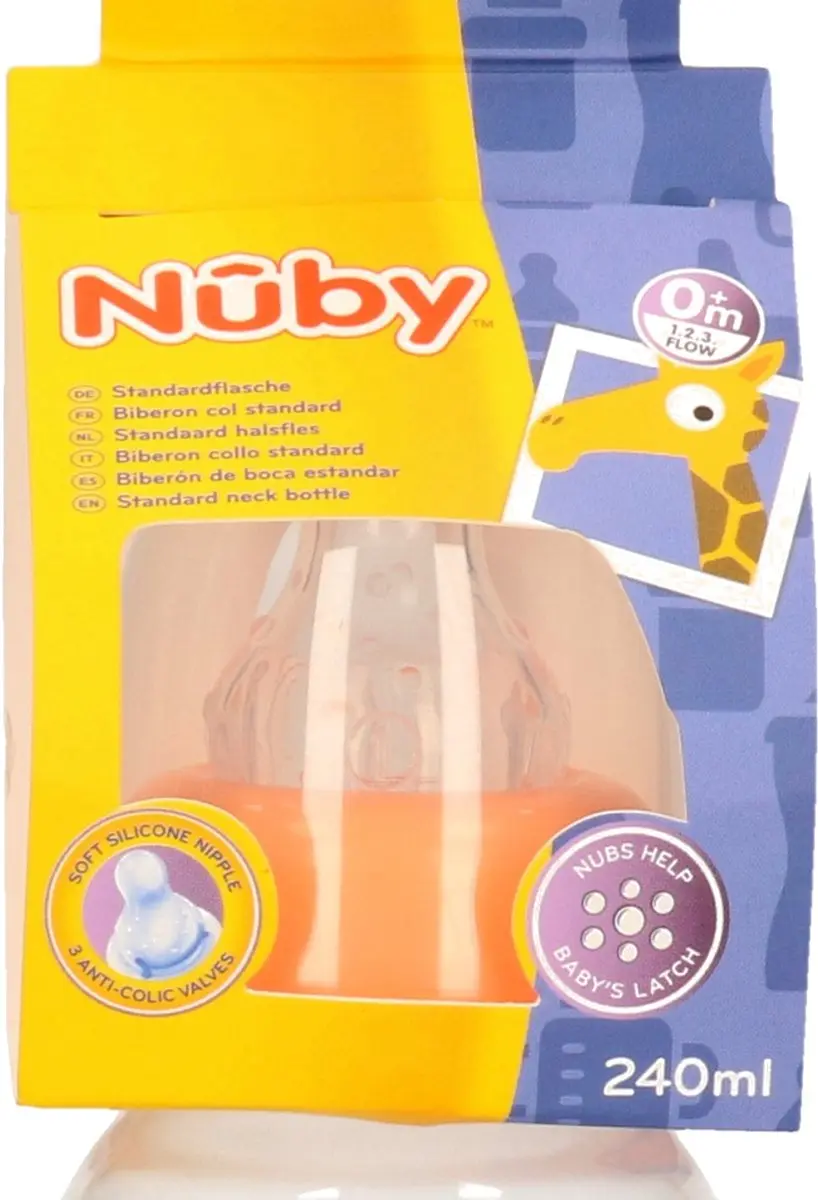 Nûby Baby Drinkfles 240ml - Licht oranje