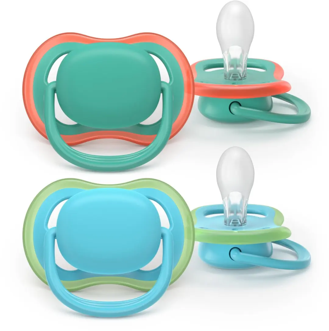 Philips Avent Ultra Air Fopspeen SCF087/10 - 2 Stuks - Groen/Blauw