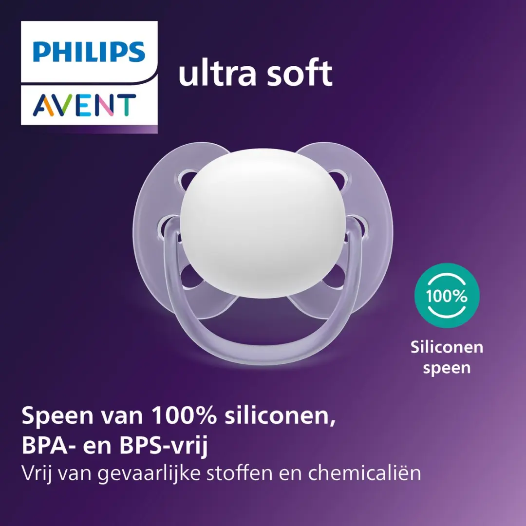 Philips Avent Ultra Soft SCF091/45 Fopspeen - 2 Stuks - Neutral