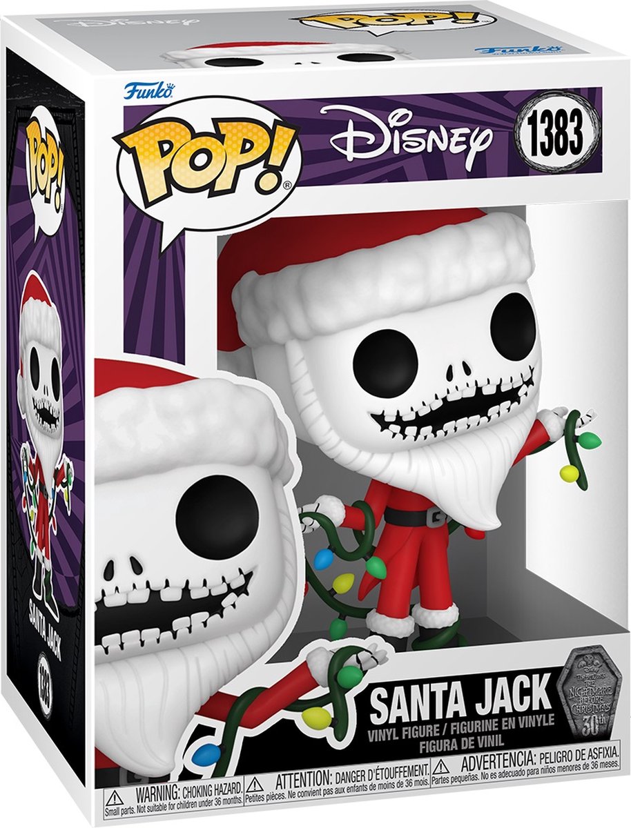 Funko The Nightmare Before Christmas - 30th POP! Santa Jack 9 cm Verzamelfiguur - Multicolours