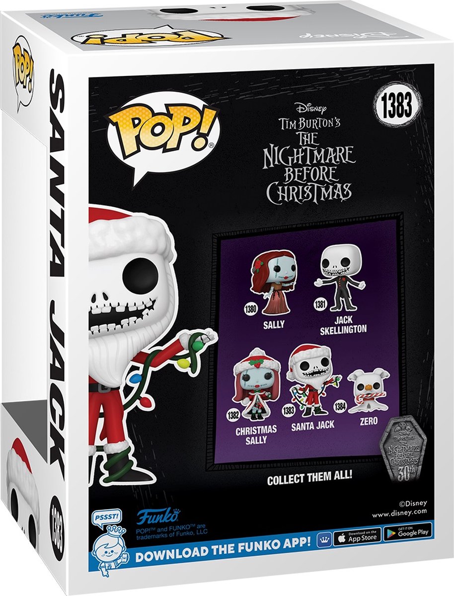 Funko The Nightmare Before Christmas - 30th POP! Santa Jack 9 cm Verzamelfiguur - Multicolours