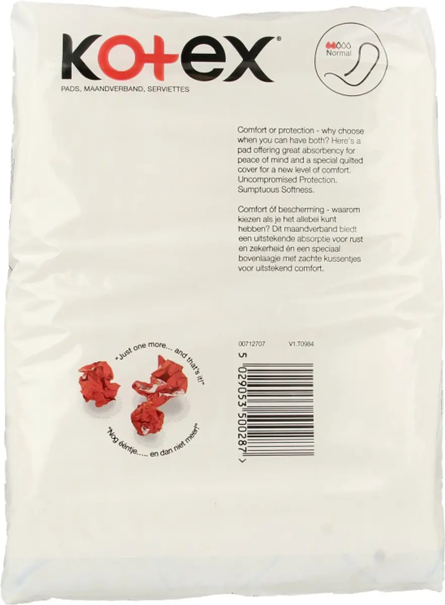 Kotex Maxi Maandverband Normal - 18 Stuks - Rood/Wit