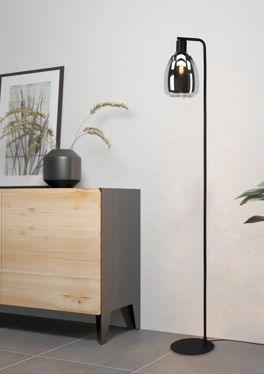 Eglo Chelvey Vloerlamp E27 - 150,5 cm - Zwart