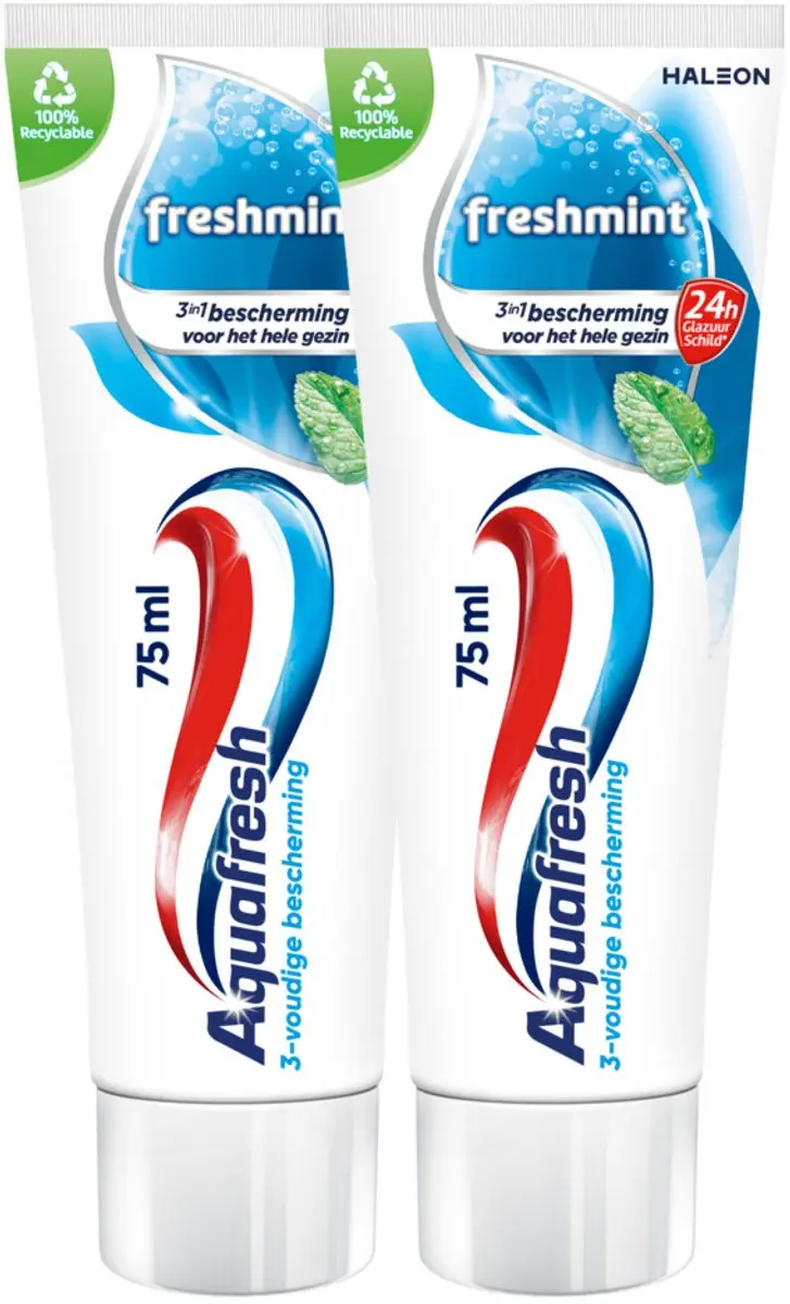 Aquafresh Freshmint Tandpasta 3in1 - 24x75ml