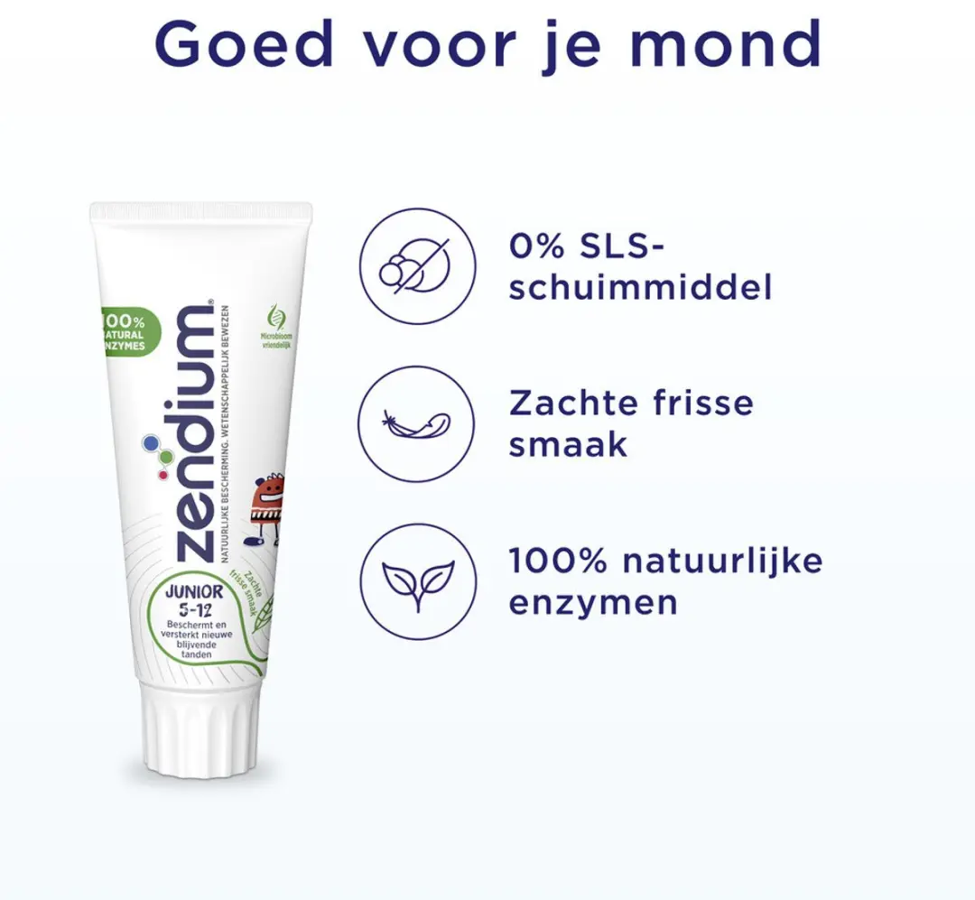 Zendium Tandpasta Junior 75ml - 5 Stuks