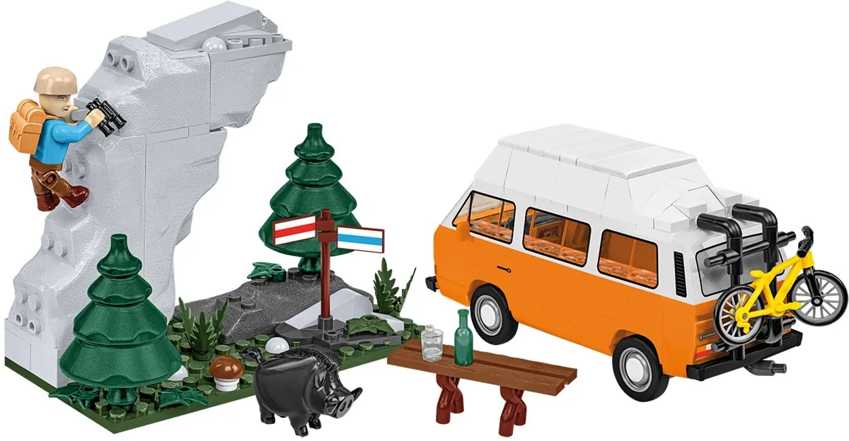 Cobi VW T3 Camper Van 24638 - 232 Stukken - Oranje/Wit