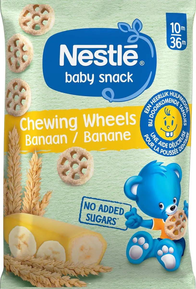 Nestlé Biologische Baby Snack Chewing Wheels Banaan