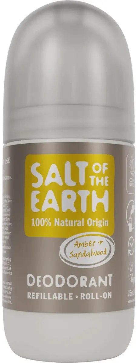 Salt of the Earth Natuurlijke Deodorant Roller Amber & Sandalwood 75ml