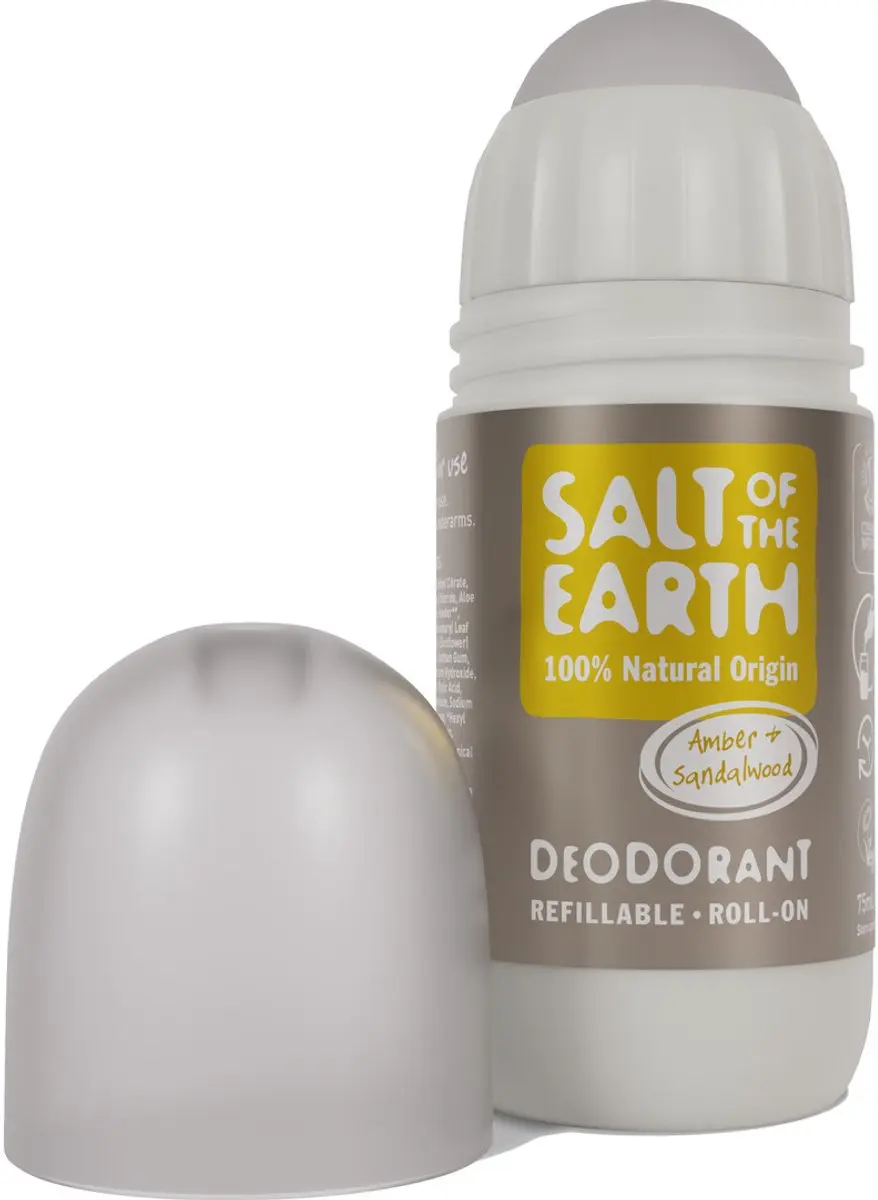 Salt of the Earth Natuurlijke Deodorant Roller Amber & Sandalwood 75ml