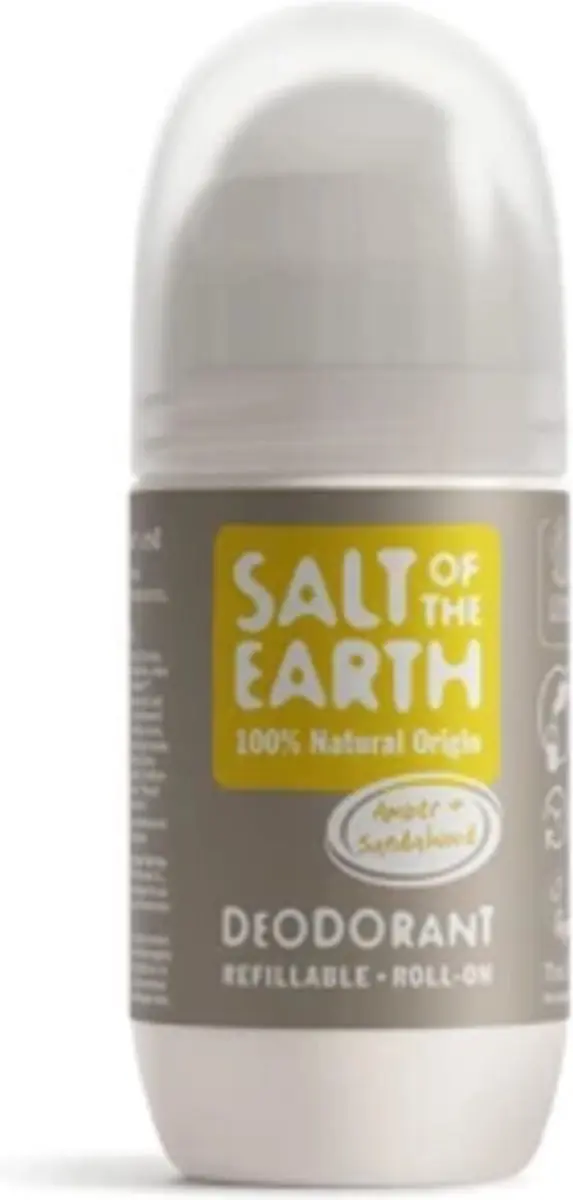 Salt of the Earth Natuurlijke Deodorant Roller Amber & Sandalwood 75ml