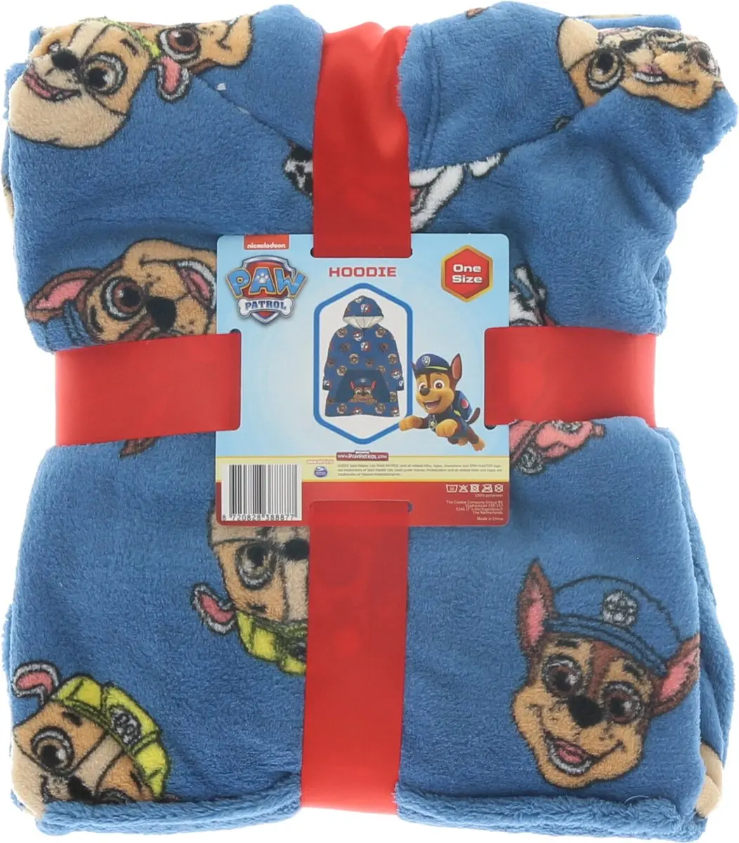 PAW Patrol Blauwe Hoodie Dekenset 75x100cm