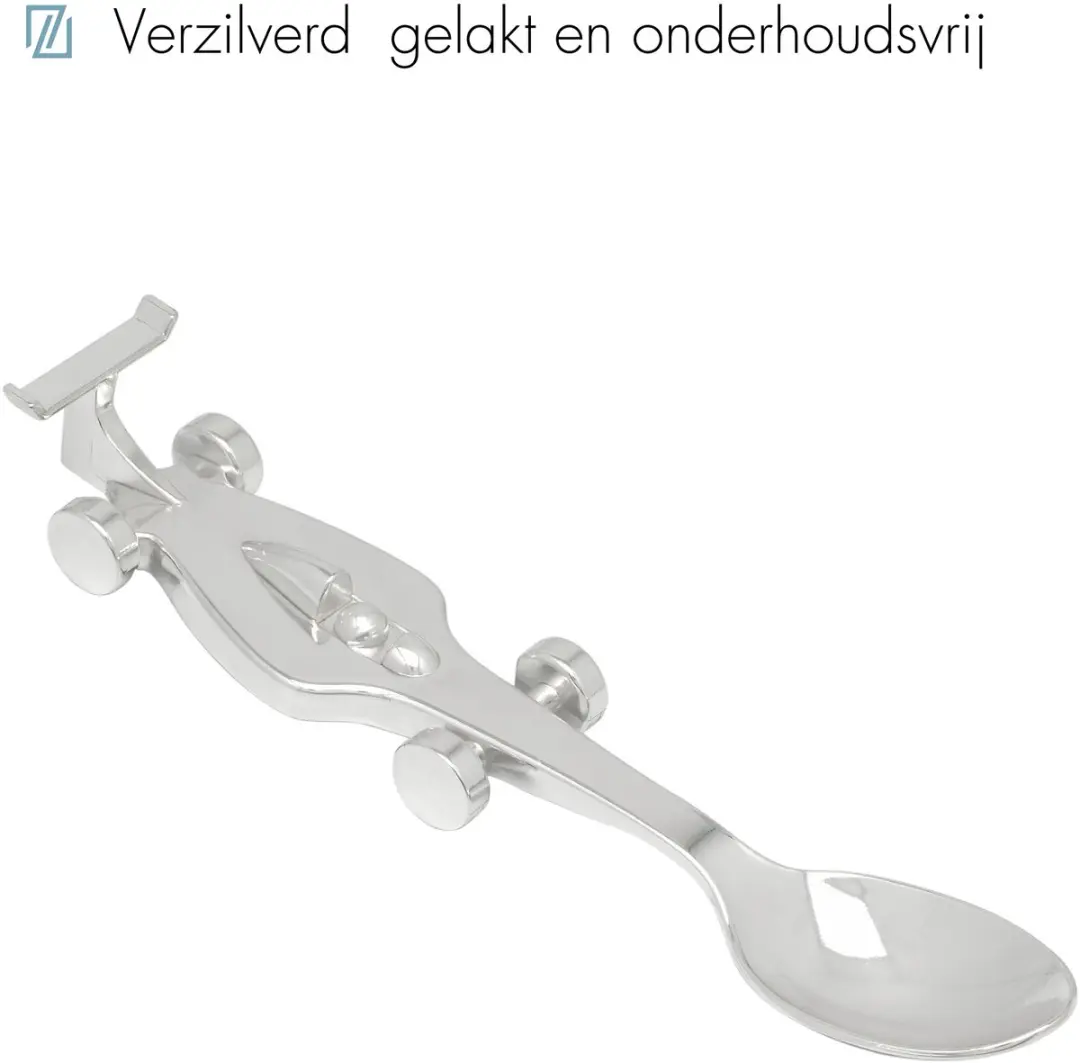 Zilverstad Kinderlepel Raceauto Verzilverd