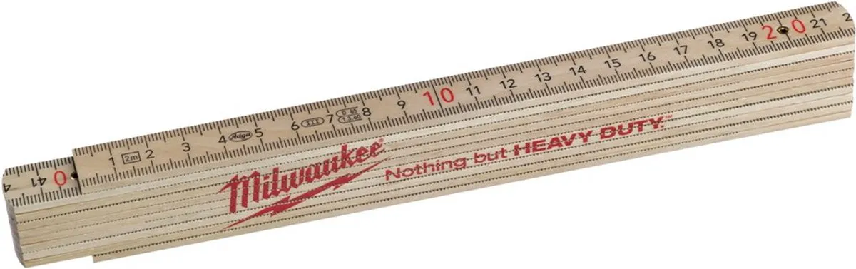 Milwaukee Dunne Houten Vouwmeter 2m