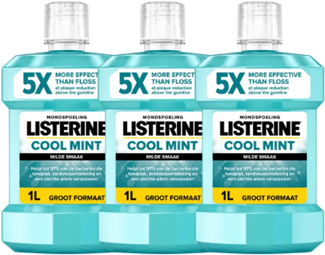 Listerine Cool Mint Mild Mondwater 3x1000ml