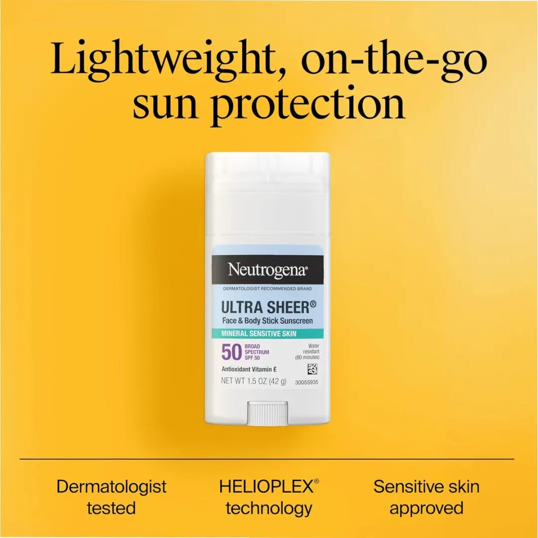 Neutrogena Ultra Sheer Dry Touch SPF 50 Mineral Zonnecrème Stick 42g