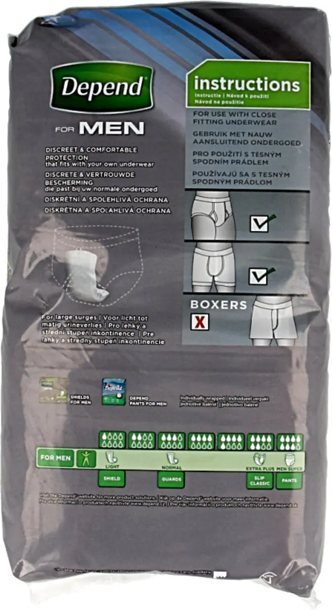 Depend For Men Guards Incontinentieverband M - 14 Stuks