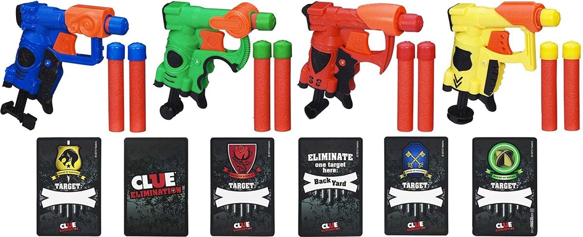 Clue Elimination Game - 4 Pistolen