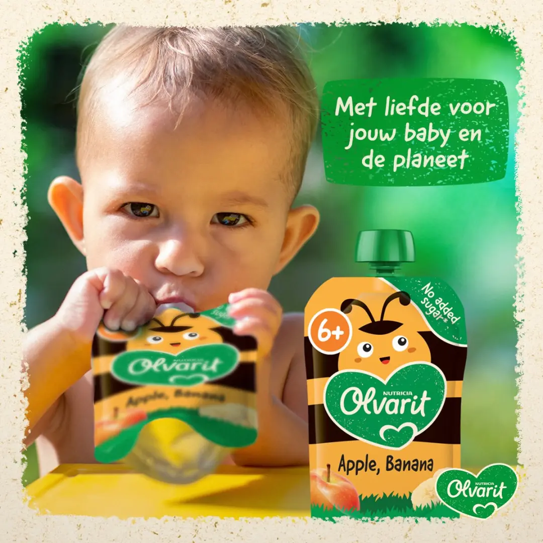 Olvarit Variatiemenu Knijpfruit 12+ Maanden - 3 Smaakvarianten - 18x100g