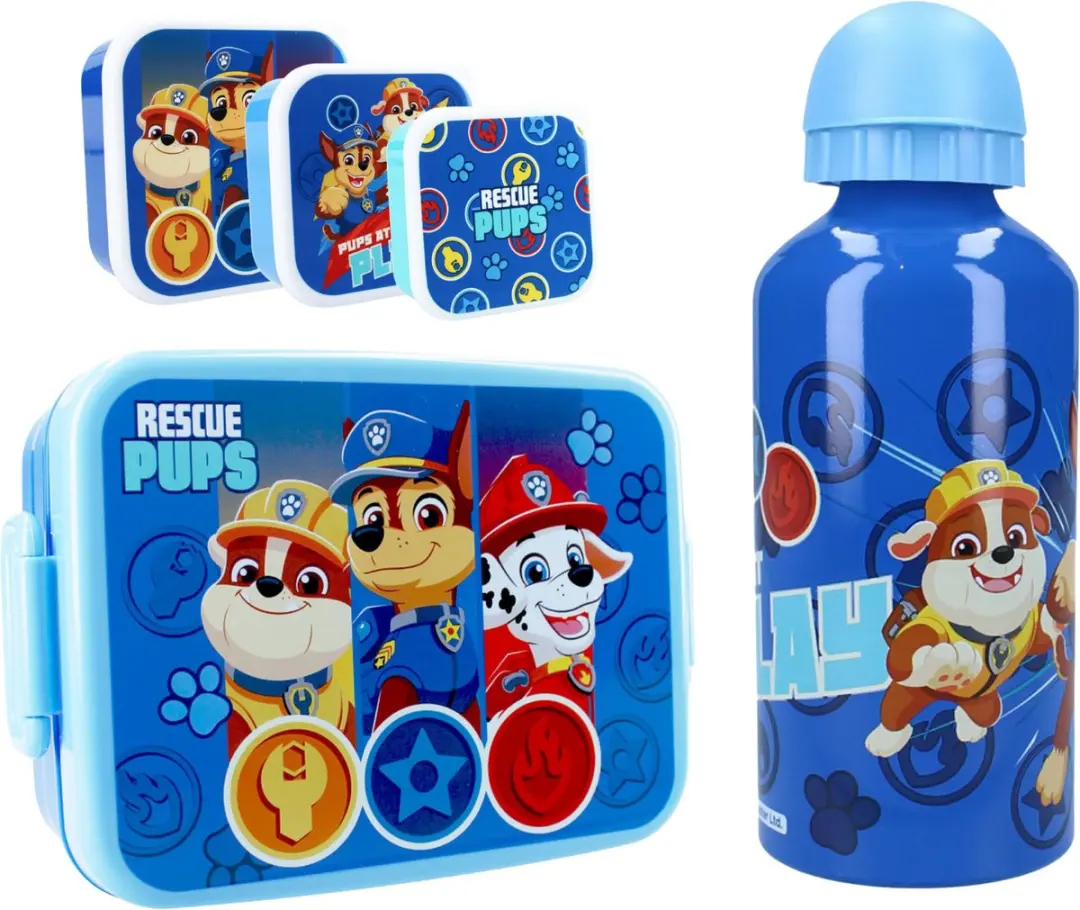 PAW Patrol Lunchset Blauw - Lunchbox & Drinkfles