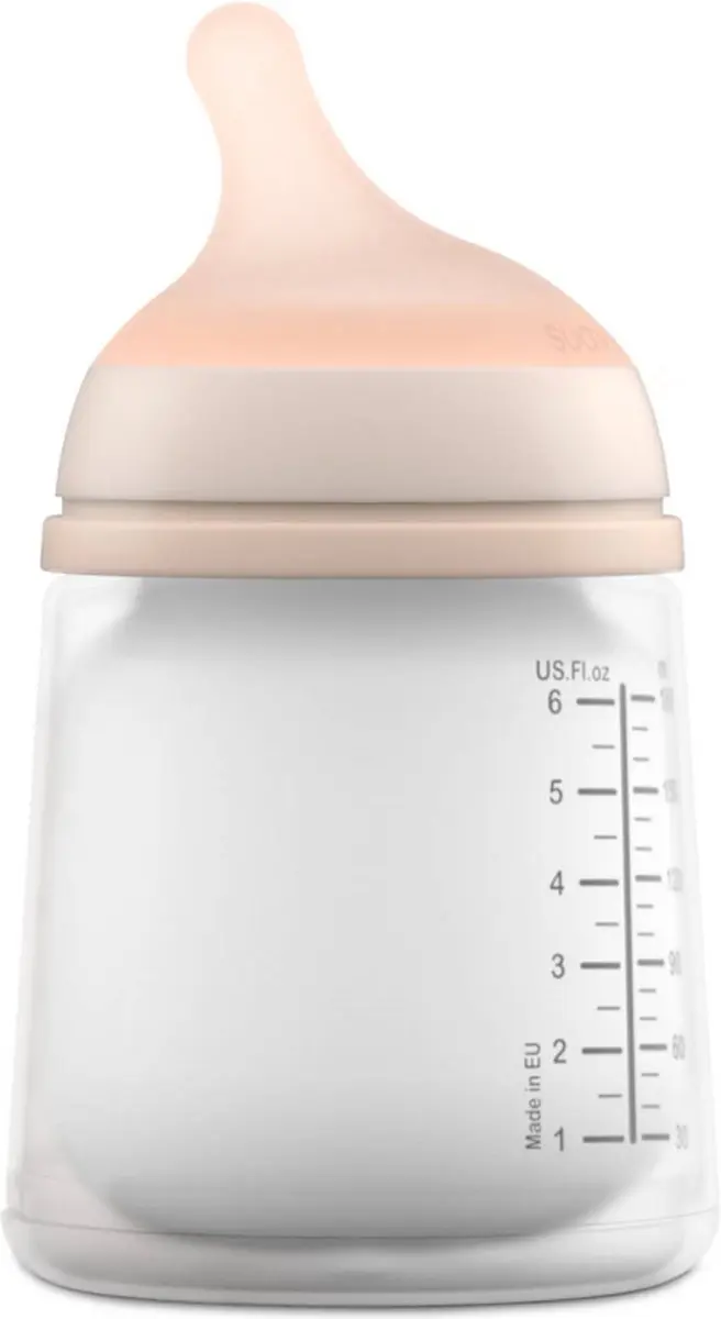 Suavinex Zero.Zero 180ml A Flow Starterset - Beige/Transparant