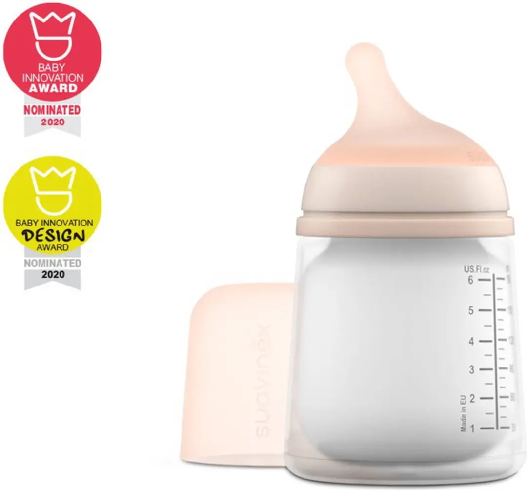 Suavinex Zero.Zero 180ml A Flow Starterset - Beige/Transparant