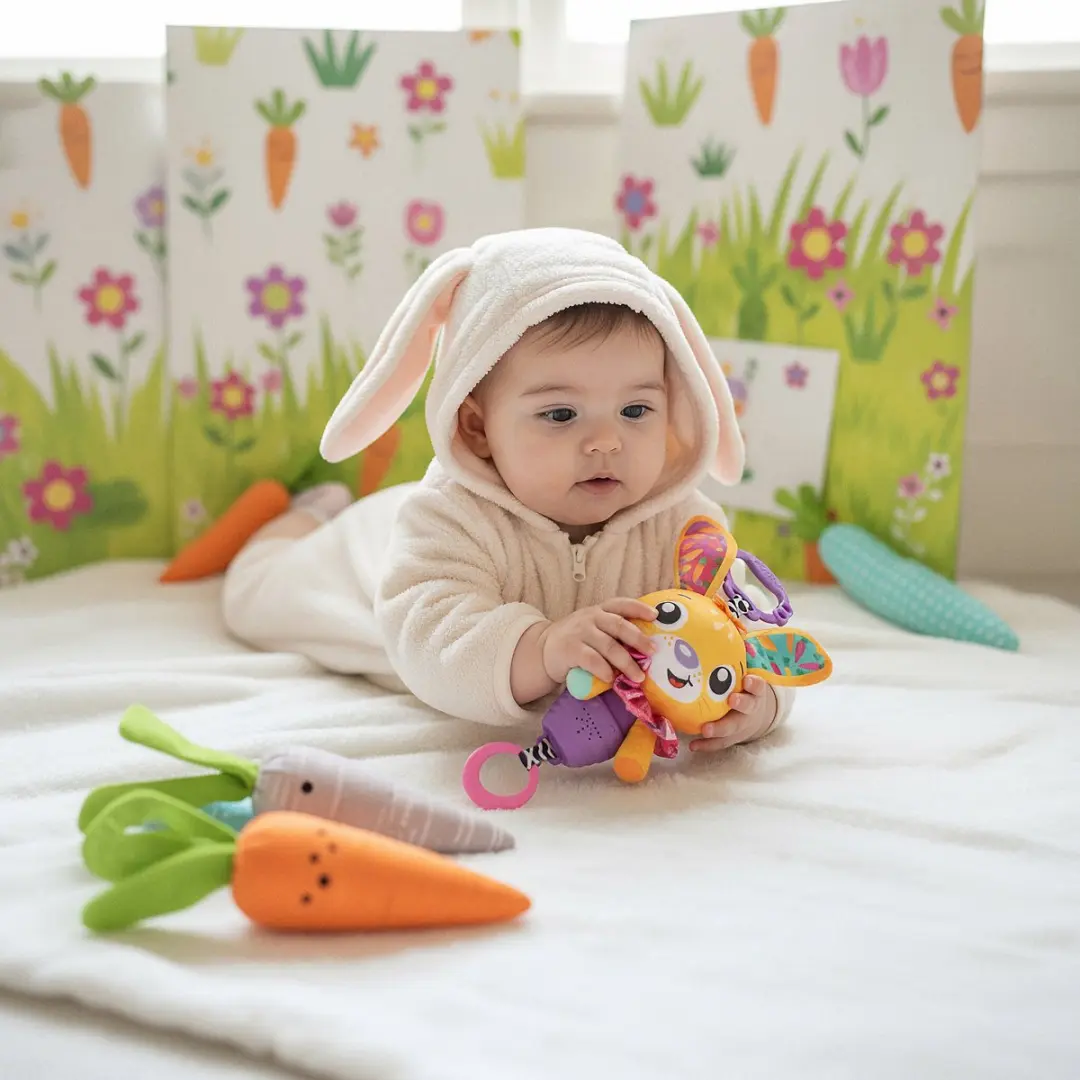 Playgro Musical Pullstring Betsy Bunny - Roze - afbeelding 6 van 6
