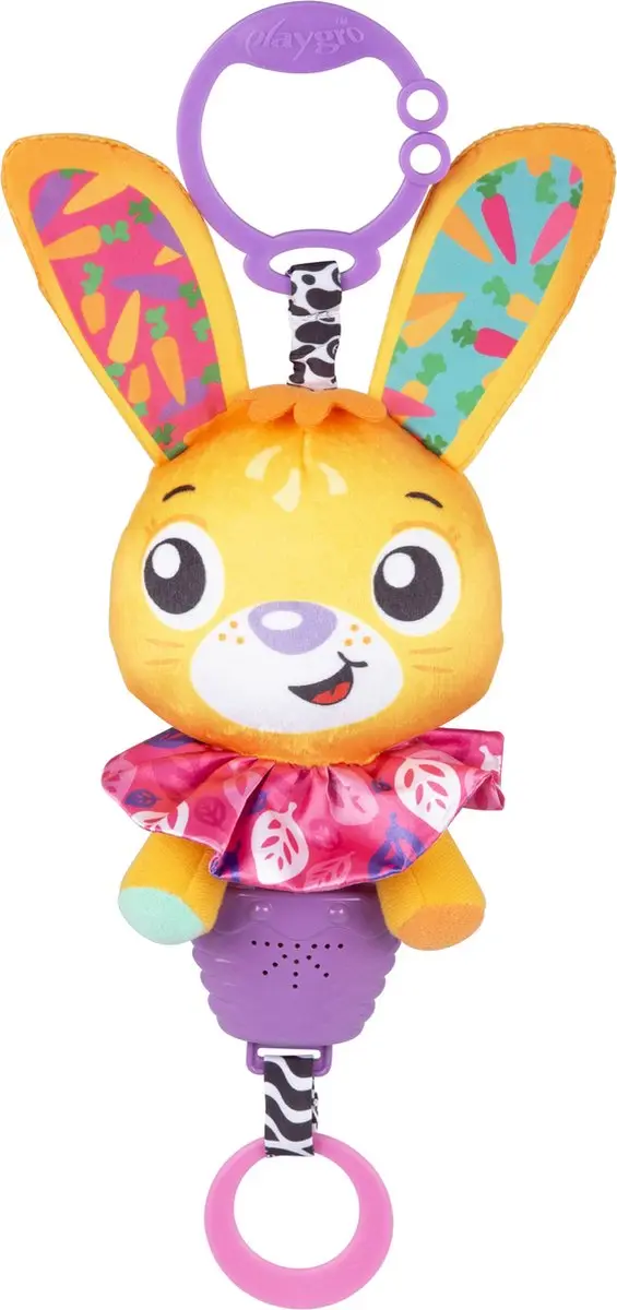 Playgro Musical Pullstring Betsy Bunny - Roze