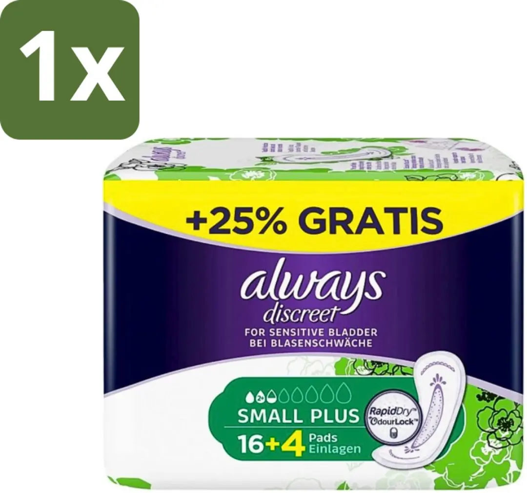 Always Discreet Inlegkruisjes Gevoelige Blaas Lichte Bescherming - 20 Stuks