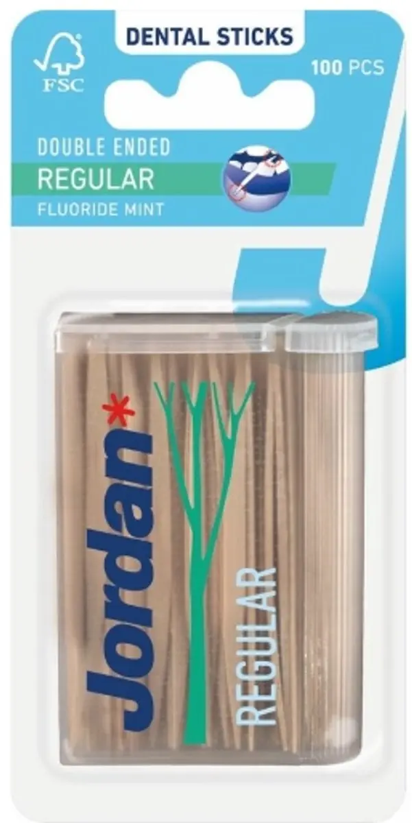Jordan Tandenstokers Double Ended Regular - 300 Stuks - Mint