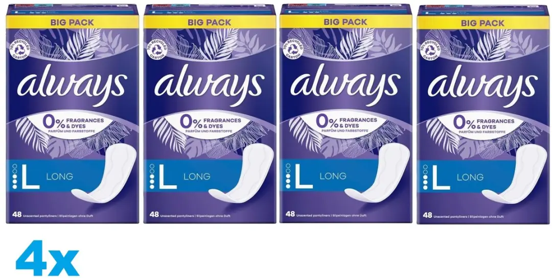 Always Daily Long Inlegkruisjes 192 Stuks